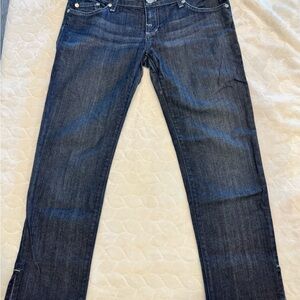 Rock & Republic Dark Indigo Straight Leg Capri Jeans